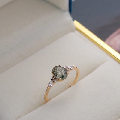 Gilded Zircon Ring