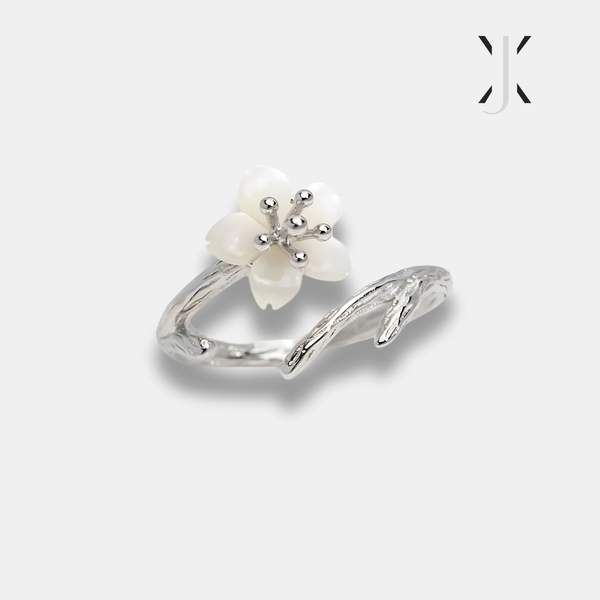 White Cherry Blossom Ring