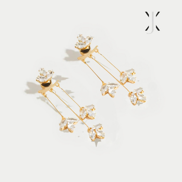 18K Lotus Waterfall Earrings