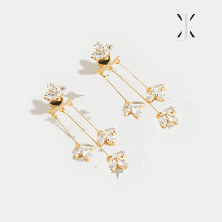 18K Lotus Waterfall Earrings