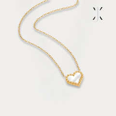 Lois Beaded Heart Necklace