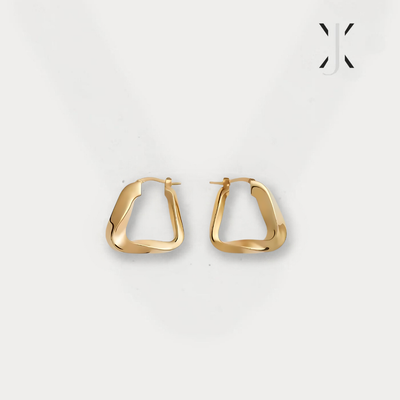 Twist Triangle Hoop Earrings