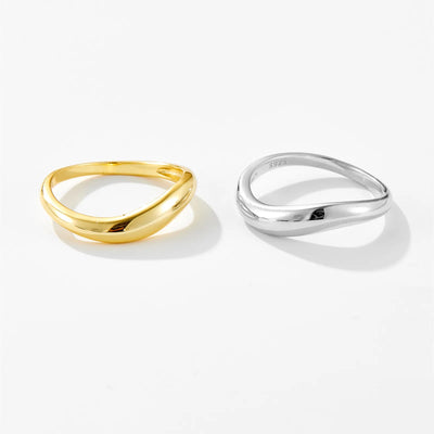 Mina Gold Wave Ring