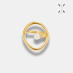 Melisa Pearl Gold Ring