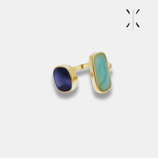 Aquamarin Wickelring