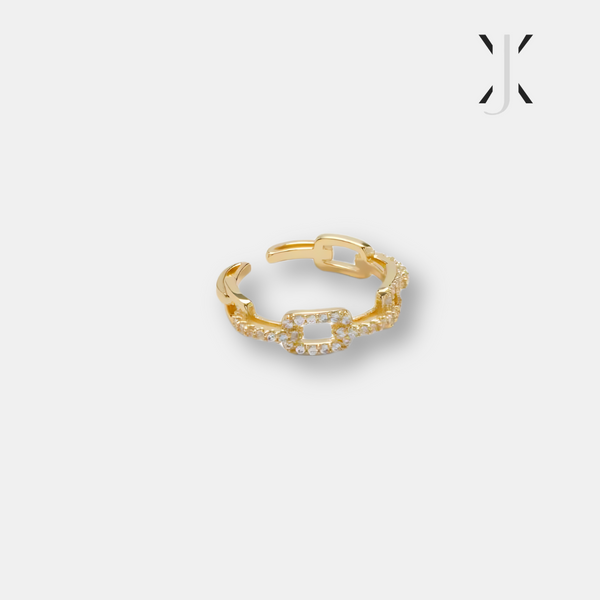 Diamond Chain Link Ring