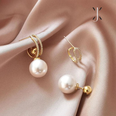 Golden Radiance Pearls Earrings