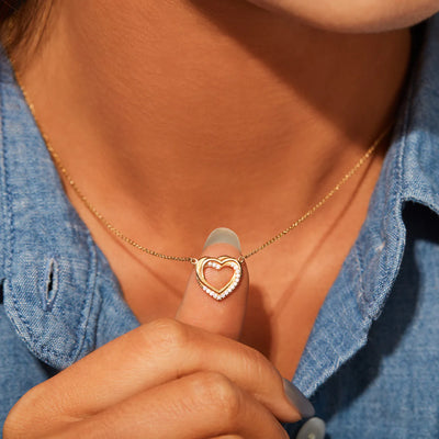 Pavé Linked Hearts Necklace