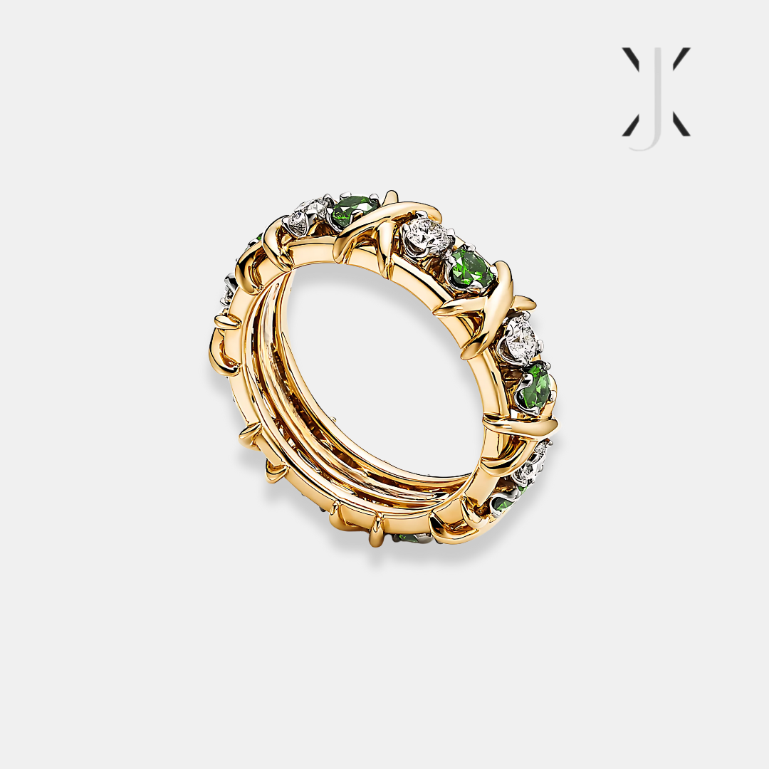 Green Super Amphibole Ring