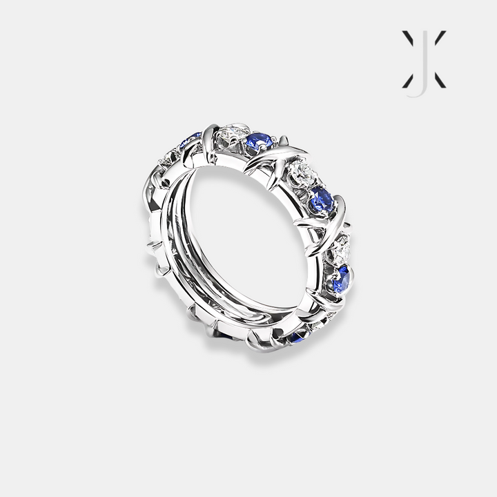 Blue Super Amphibole Ring