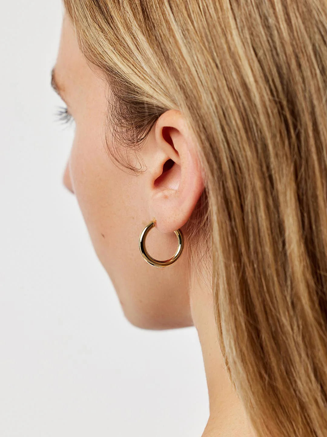 Large Tube Hoop Earrings