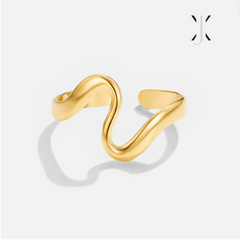 Gold Wave Ring