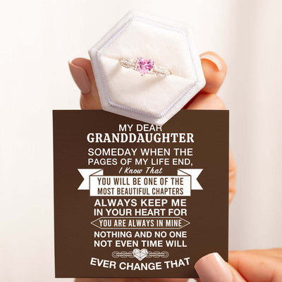 Granddaughter Heart Silver & Link Ring