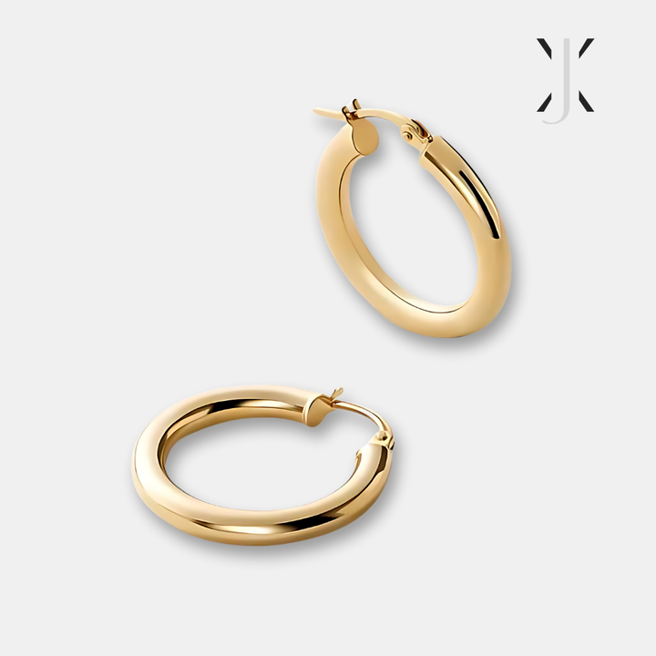 Large Tube Hoop Earrings