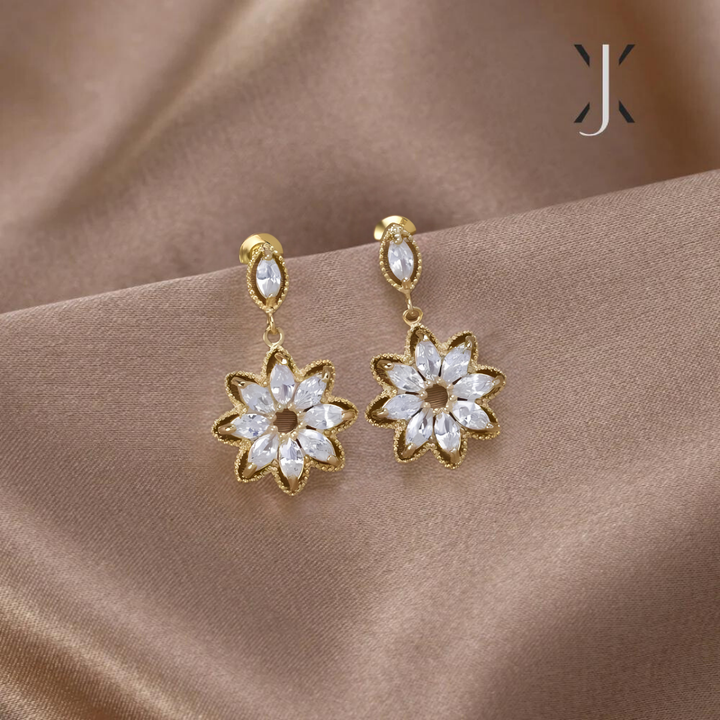 Crystal Sunflower Earrings