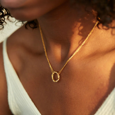 Twisted Nail Pendant Necklace