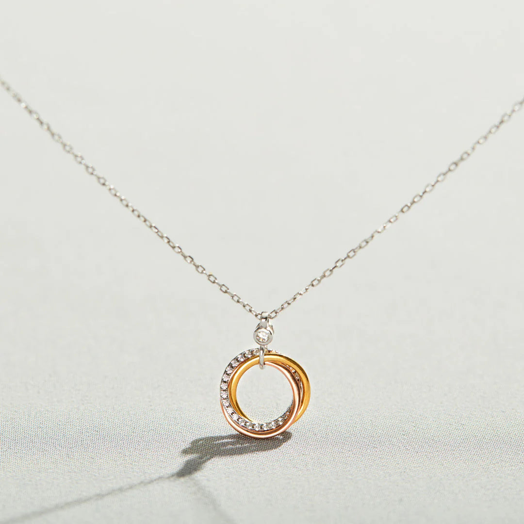 Three Generations Triple Circle Necklace