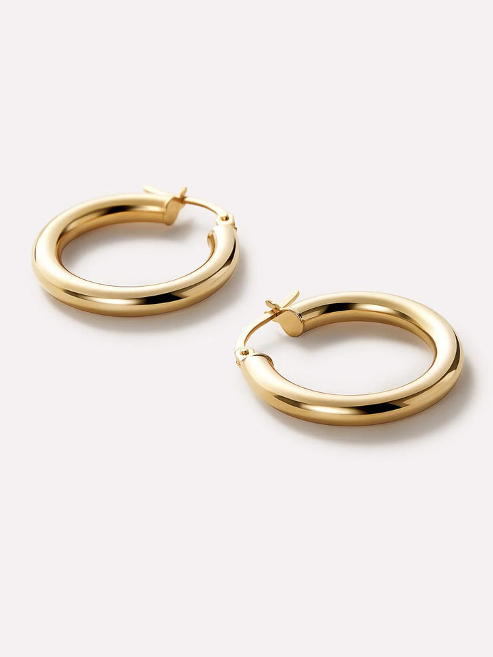 Large Tube Hoop Earrings