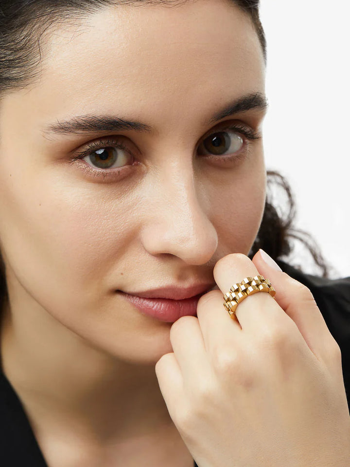 Chunky Gold Chain Ring