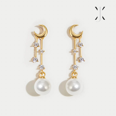 Moon Pearl Earrings