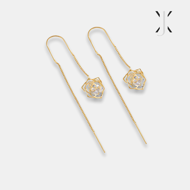 Rose Blossom Drop Earrings