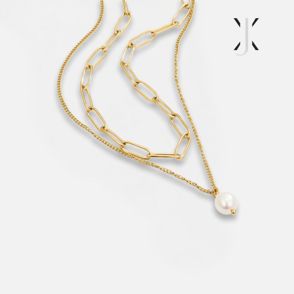 Angela Pearl Gold Necklace