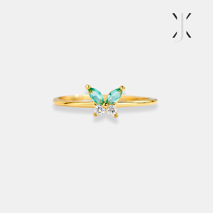 Strength Green Butterfly Ring