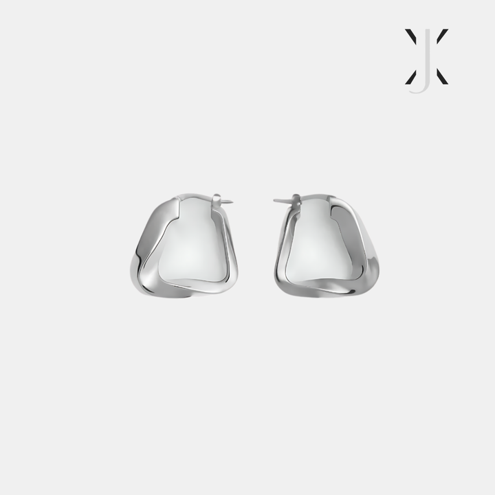 Twist Triangle Hoop Earrings