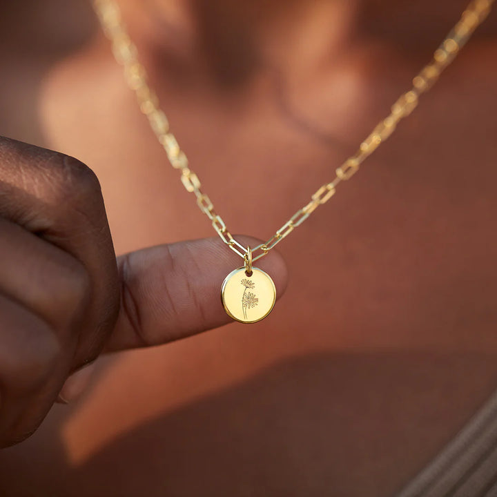 Birth Flower Double-Layer Necklace