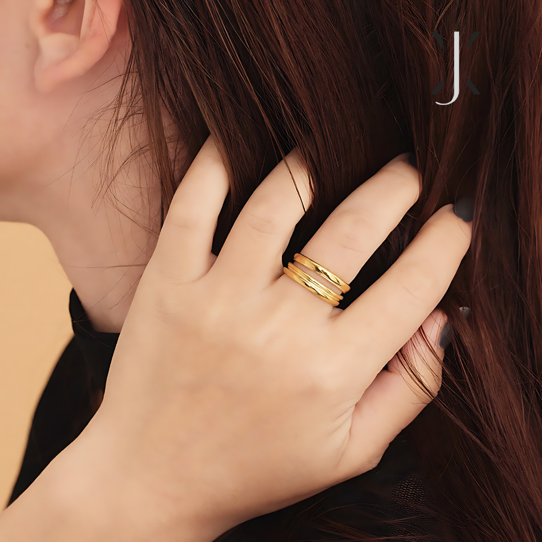 Lia Layered Gold Ring