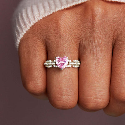 Granddaughter Heart Silver & Link Ring