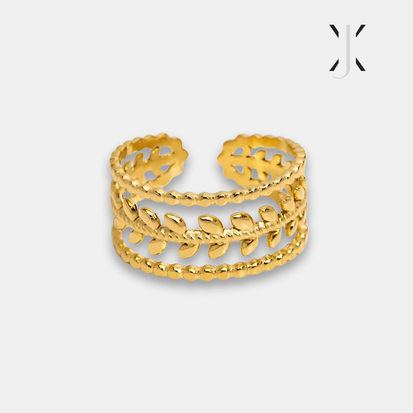 Marissa Layered Gold Leaf Ring