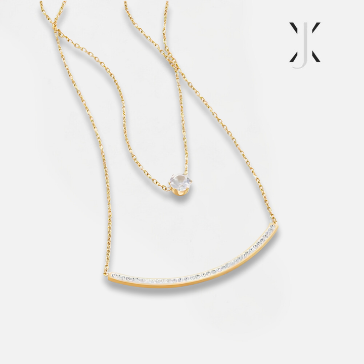 Dainty Crystal Layered Necklace