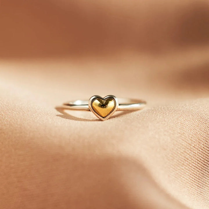 Anillo de amor de dos tonos