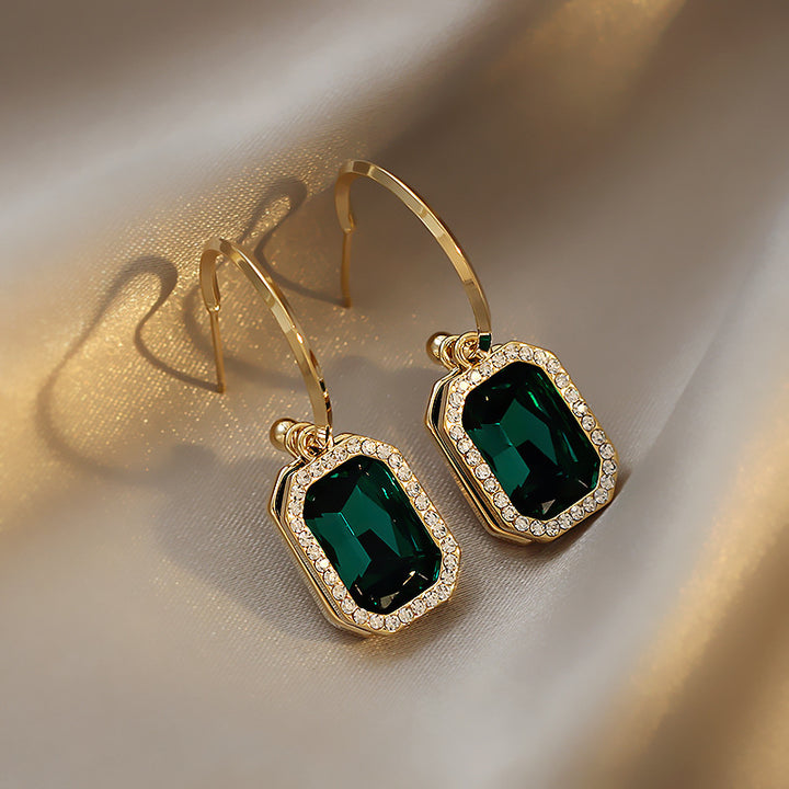 Emerald Crystal Earrings