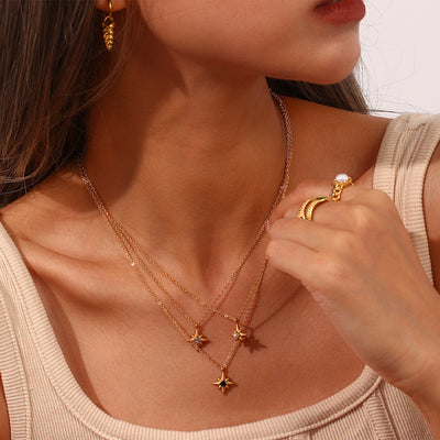 Guiding Star Emerald Crystal Necklace