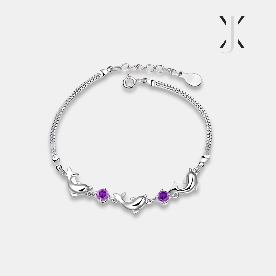 Dolphin Amethyst Bracelet