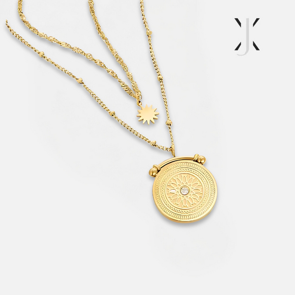 Iris Layered Coin Necklace