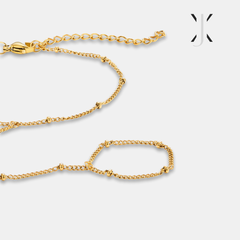 18K Gold Hand Chain Bracelet