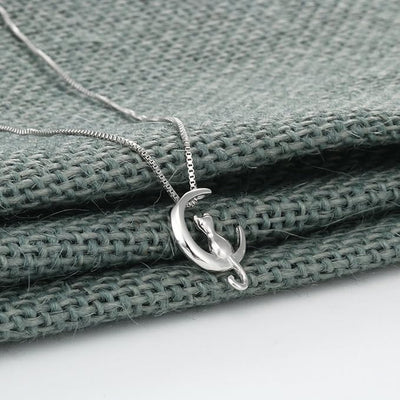 Cat & Moon Necklace