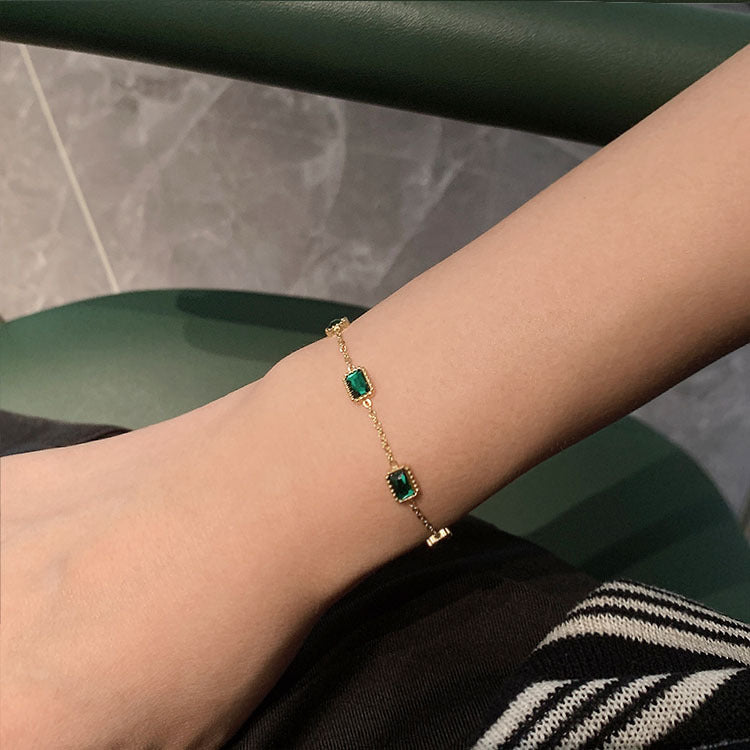 Trinity Emerald Bracelet