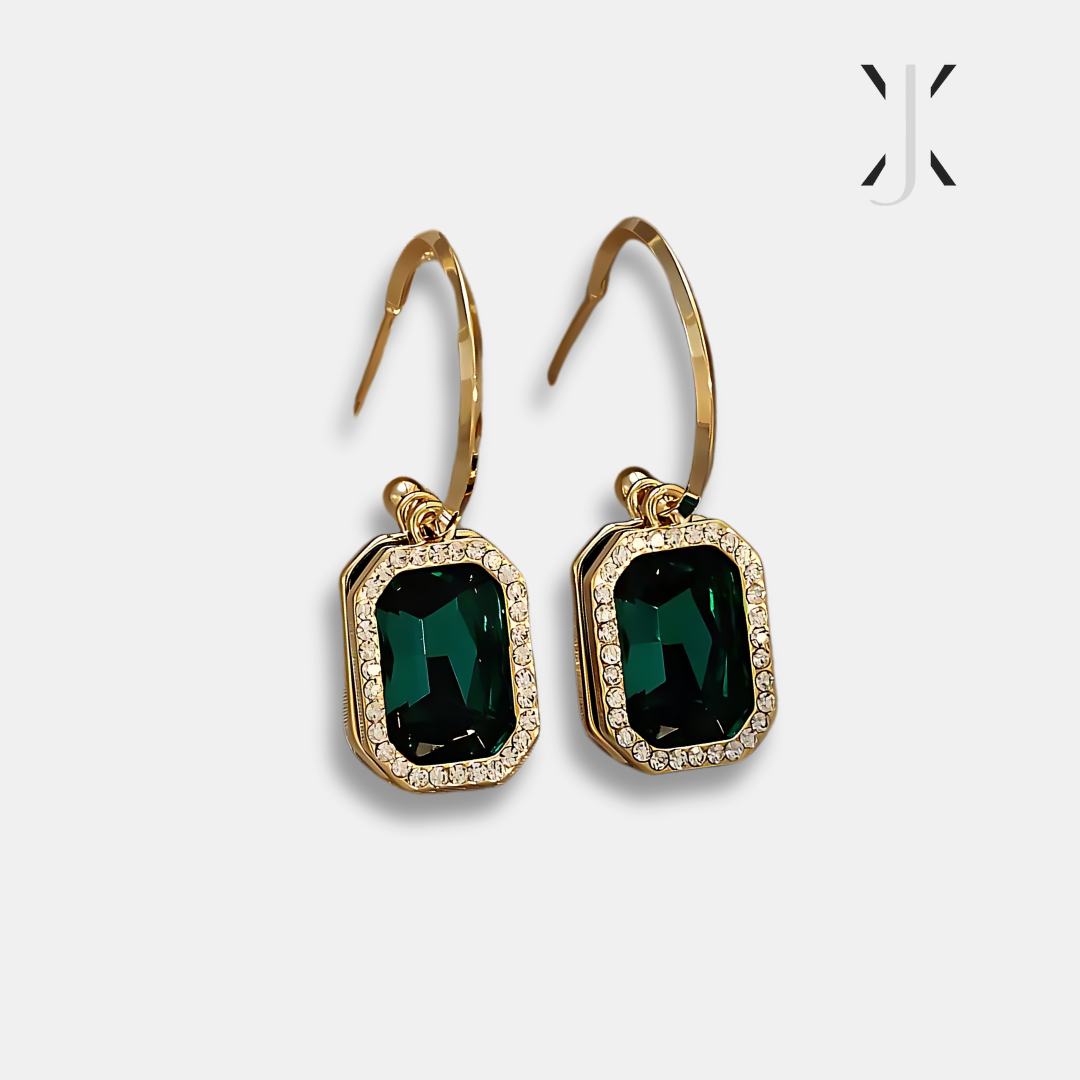 Emerald Crystal Earrings