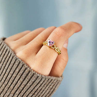 Granddaughter Heart & Link Ring