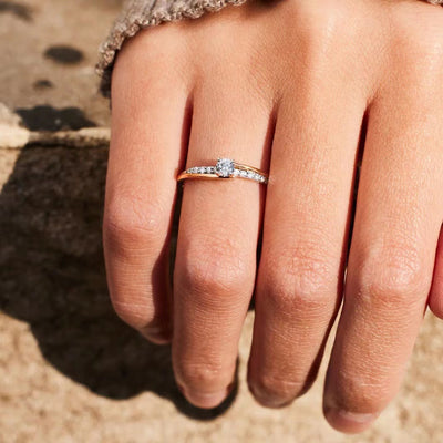 Two-Tone Sterling Silver Open Ring