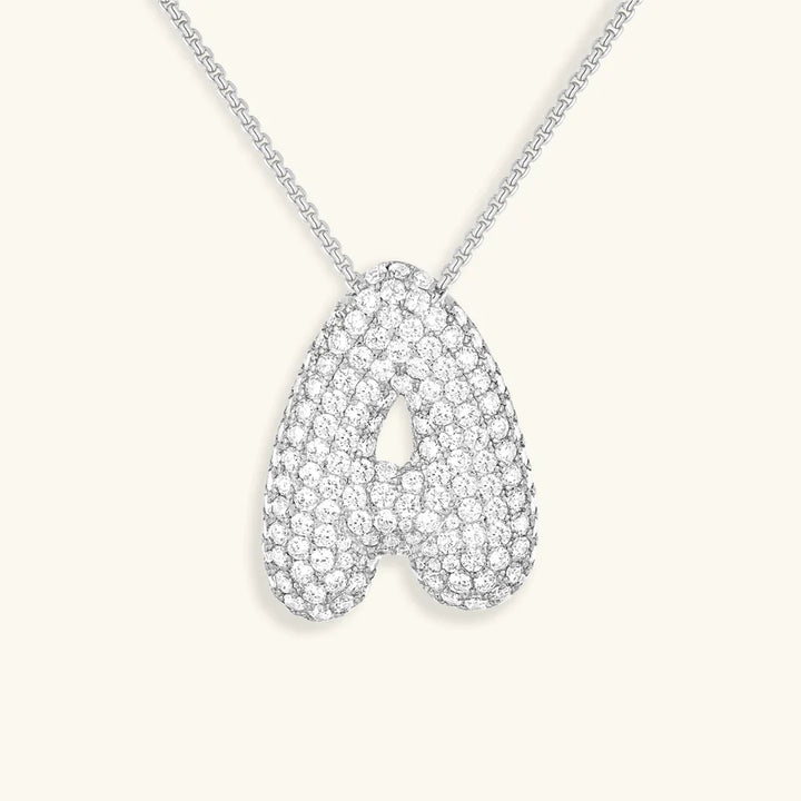 BUBBLE INITIAL DIAMOND NECKLACE