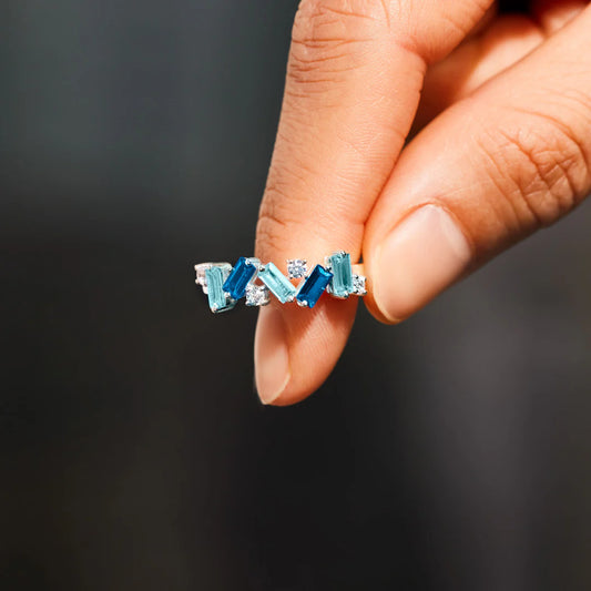 All Together Blue Band Ring