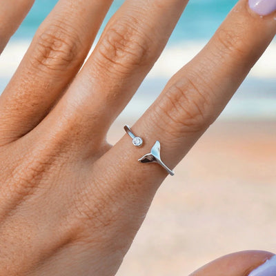 Whale Tail Sterling Silver Ring