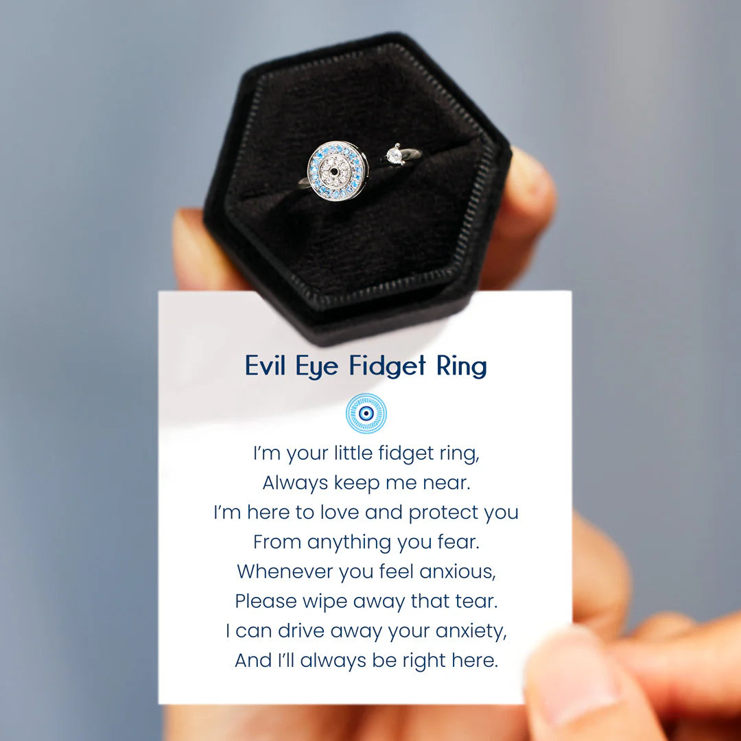 Evil Eye Spinner Anxiety Fidget Ring