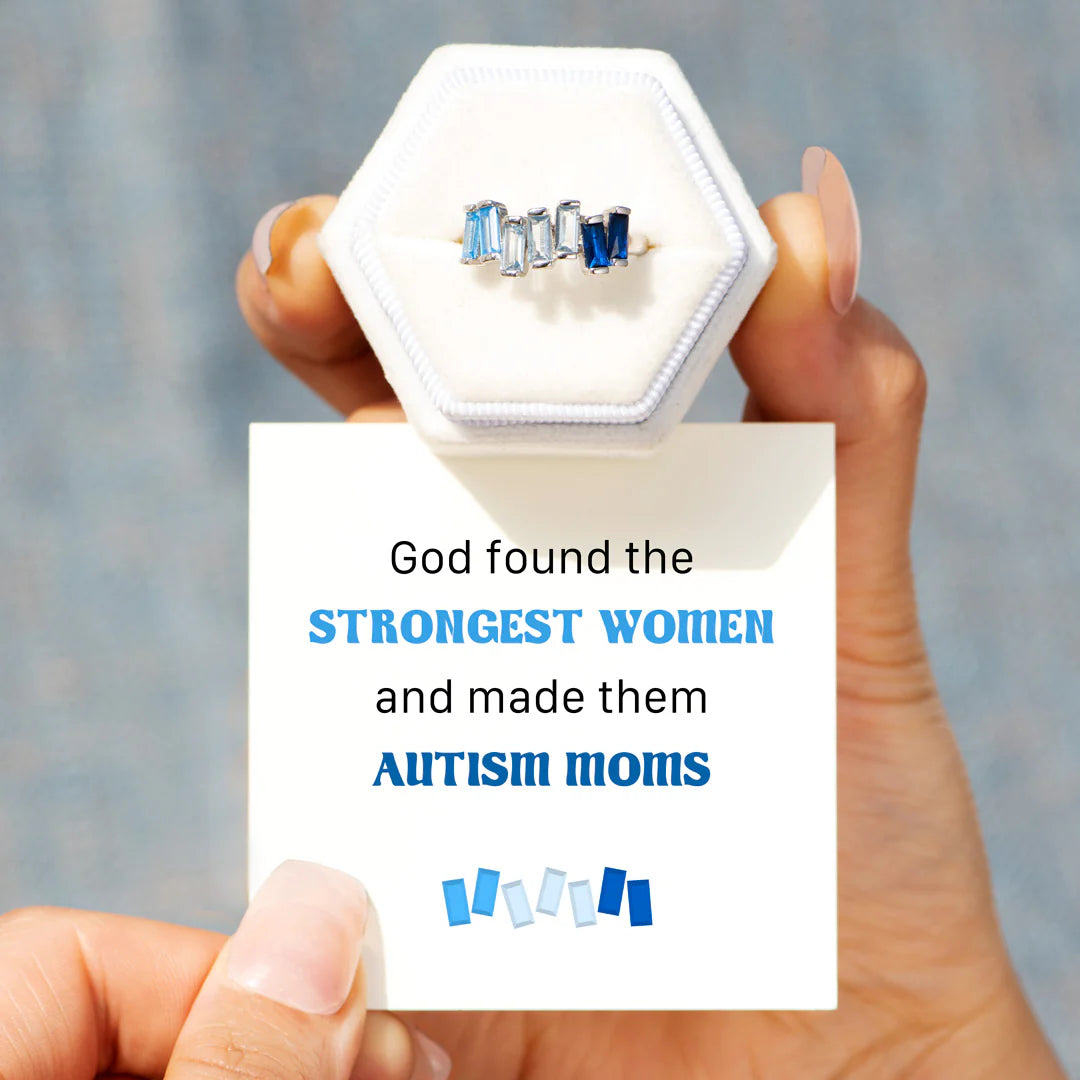 Strongest Autism Mom Baguette Ring