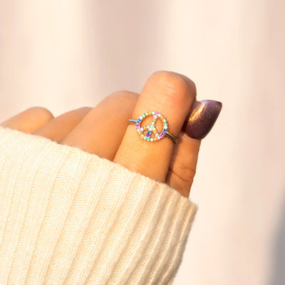 Hippie Hood Peace Ring